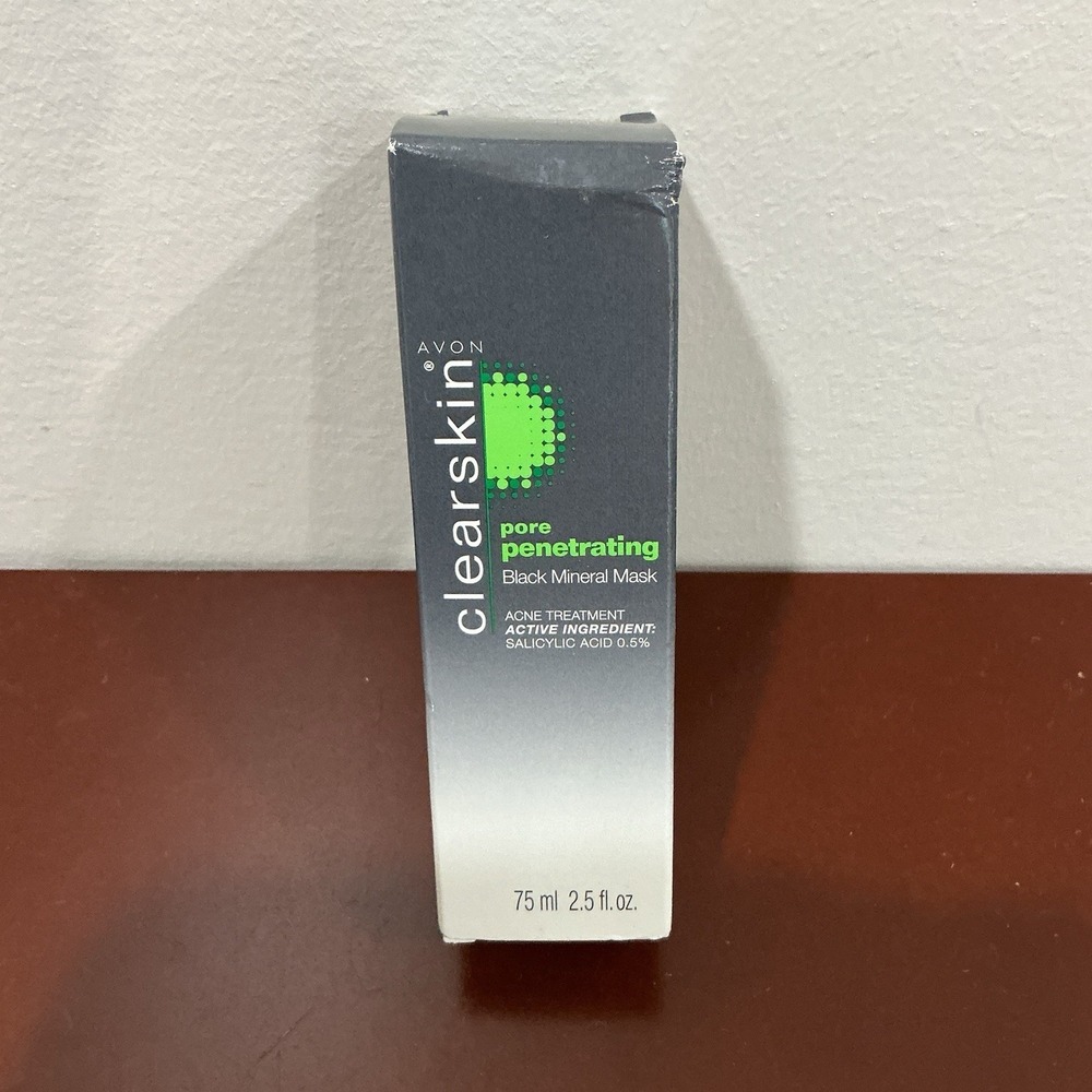 Avon Clear Skin Pore Penetrating Black‎ Mineral Mask 2.5 fl.oz. Tube NEW